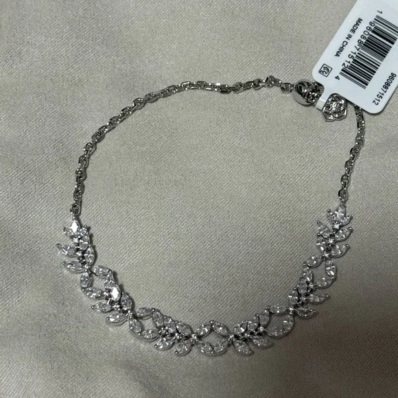 NWT Kendra Scott Rosalie Silver Tennis Bracelet in White Cubic Zirconia - Picture 5 of 8